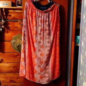 Long multi colored skirt size 18/20